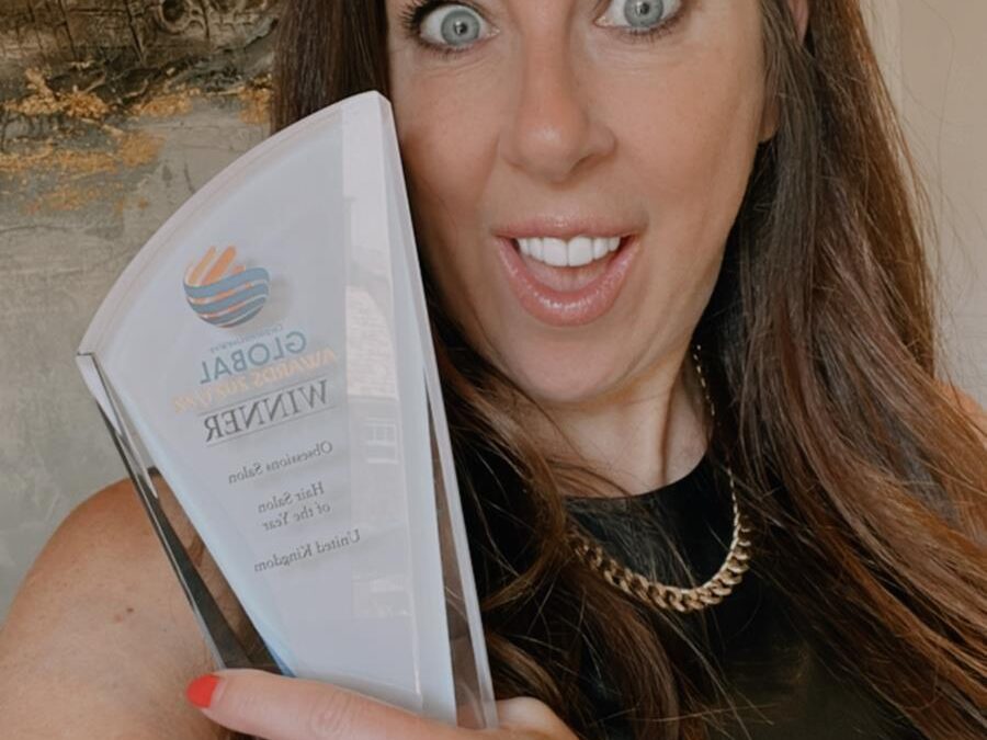 Ramsgate hair salon owners Jennifer Louise shows the award winning salon in ramsgate new award Best hair salon in the uk