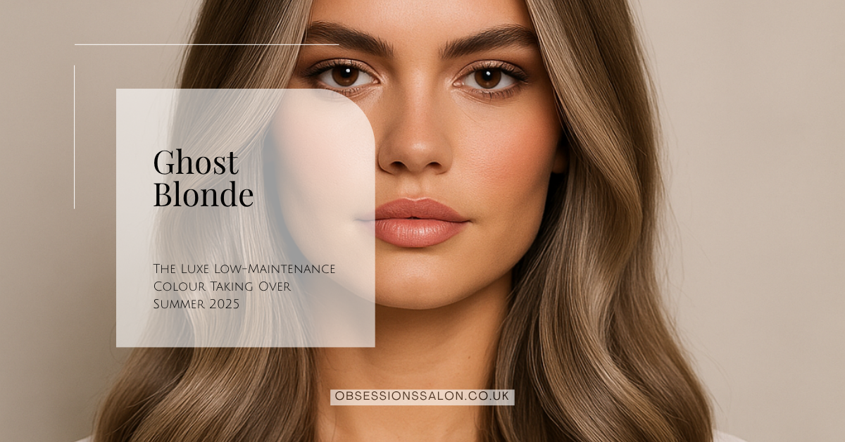Ghost Blonde Hair Colour on Long Wavy Hair – Summer 2025 Trend at Obsessions Salon Ramsgate